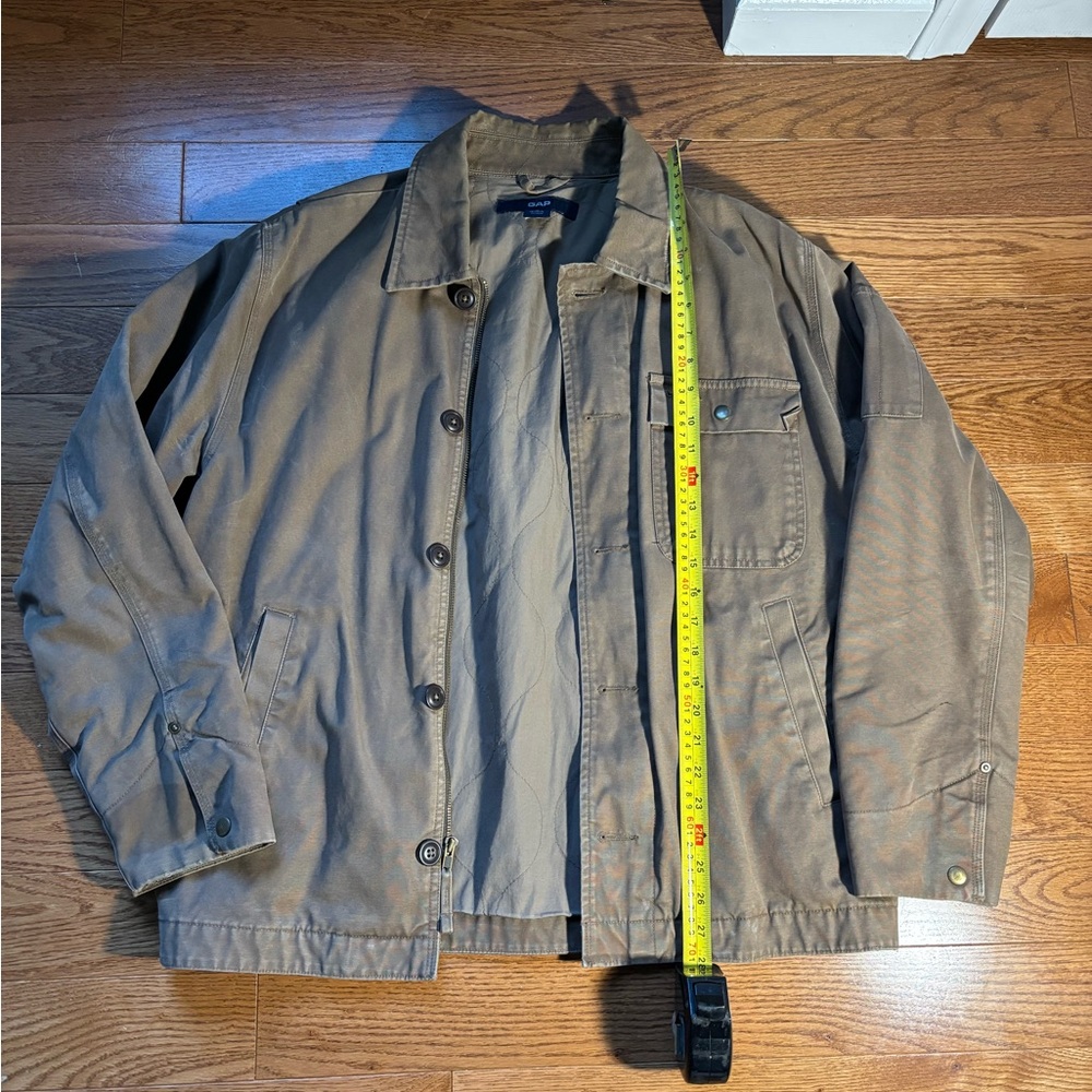 GAP Brown Lightweight Shirt Jacket with Collared Neckline